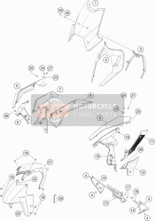 61408008144, Wind Shield Eu Cpl., KTM, 1