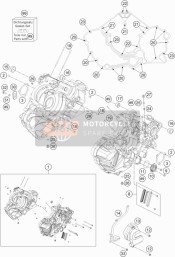 6133000004424, Engine Case Cpl. W. Bearings, KTM, 0
