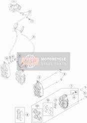61342003000, Brake Hose Brake Caliper Front, KTM, 1