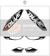 90608099000, Sticker Kit 200 Duke Oranje 2012, KTM, 0