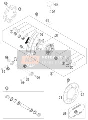 78110001144, Rear Wheel Cpl.2, 15X18'' XC-W13, KTM, 0