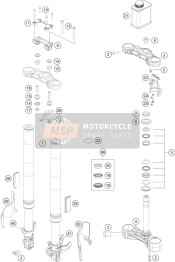 Tenedor frontal, Abrazadera triple