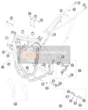 77003113200, Attacco Sup Motore 250 SX-F 09, KTM, 0