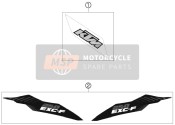 77408098000, Decal Rearpart 250 EXC-F    12, KTM, 0