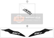 77408098000, Decal Rearpart 250 EXC-F 12, KTM, 0