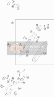 79005109000, Exhaust Pipe 250 Exc, KTM, 0