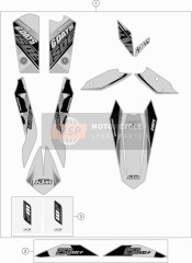 78108196300, Decal Rearpart 250 EXC-F Sd 15, KTM, 0