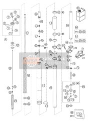 Forcella anteriore smontata