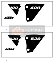 59008092300, Decal Set 400 Racing 02, KTM, 1