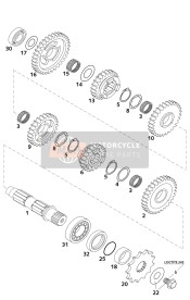 59033014033, Idler Gear 4.G 26-T ''33, KTM, 0