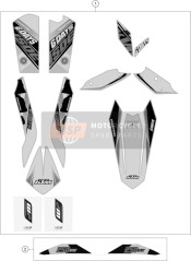 78108196100, Decal Rearpart 250 Exc Sd 15, KTM, 0