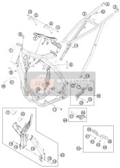 77103013000, Motorstrebe, KTM, 0