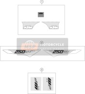 79008098500, Decal Rear Part 250 SX-F    16, KTM, 0