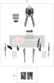79008099900, Sticker Set 250 SX-F Fabriek Edition, KTM, 0