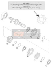 54833002200, Ingranaggio 2 Prim. 15Z, KTM, 1