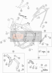 55403001200EB, Frame 554R3 Electr. Orange, KTM, 0