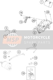79011056100, Battery Box Support, KTM, 2