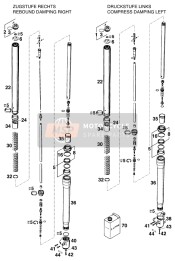 Forcella anteriore smontata