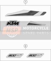 79108098019, Sticker Set 300 XC-TPI  2020, KTM, 0