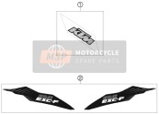 77508098000, Decal Rear Part 350 EXC-F   12, KTM, 0