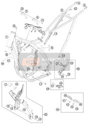 77203013000, Attacco Motore, KTM, 0