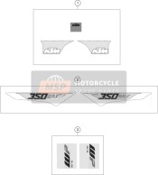 79208098000, Decal Set Rear Part 350 Sxf 16, KTM, 0