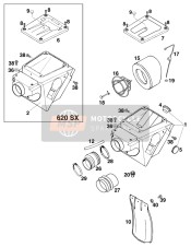 58406026000, Air Filter Boot 400/640 LC4'97, KTM, 2