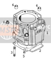 58030030100, Cyl. Basis Pakking 0,7mm Zwart, KTM, 0