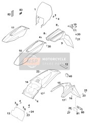 16512180100, Seitenstrahler Rot Hinten, KTM, 1