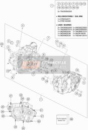 79430199000, Engine Gasket Kit 450 EXC-F 17, KTM, 0