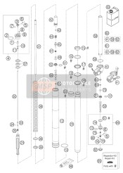 Forcella anteriore smontata