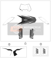 78008191400, Displacement Sticker 450EXC 09, KTM, 0