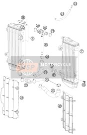 77335007100, Radiator L/s SX-F T-RAD 09, KTM, 0