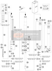 Forcella anteriore smontata