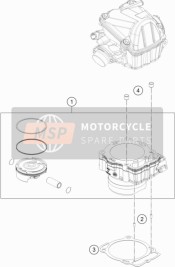 79630038000, Cylinder And Piston Cpl., KTM, 0