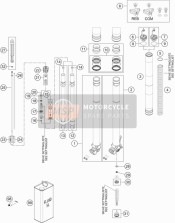 Forcella anteriore smontata