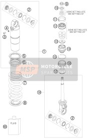 36120052, Piston Rod Nut M10X1 Black, KTM, 2