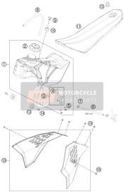 4520805400004C, Spoilerset Orange 50SX/MINI 14, KTM, 0