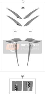 45308099000, Sticker Set 50SX/MINI 2017, KTM, 0