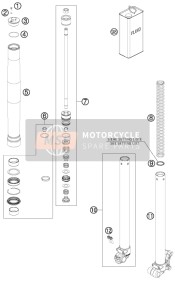 Forcella anteriore smontata