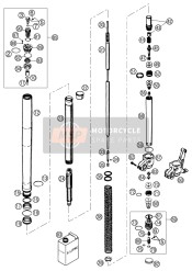 Forcella anteriore smontata