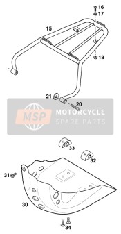 58003012200, Distanziale Carter Mot.Dx '97, KTM, 1