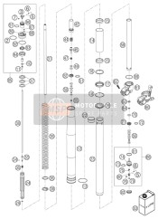 Forcella anteriore smontata