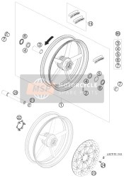 7560910114430, Front Wheel Cpl. 3,5X17' Bl/or, KTM, 0