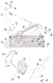 7560802400020A, Bugspoiler Re. Weiss, KTM, 1