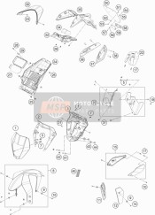 7600801004428, Kotflügel Vorne Kpl., KTM, 1