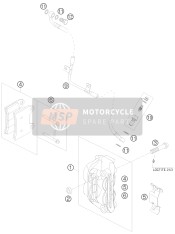 7501301500101, Brake Caliper Front W/o Pads, KTM, 0