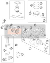 61030007010I, Piston Kit Gr.I 990 Sd/smr/smt, KTM, 0