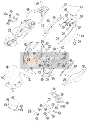 6260804210030C, Seitenteil Rechts Hi. SW-GLÄNZ, KTM, 0