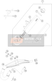 72505009000, Exhaust Manifold, KTM, 0